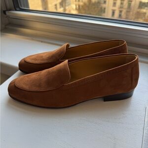 The Row Tan Suede Sophie Loafers